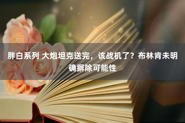 胖白系列 大炮坦克送完，该战机了？布林肯未明确摒除可能性